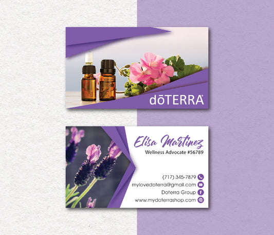 Personalized doTERRA Business Card, Essential Oils Cards, doTERRA Digital File DT109
