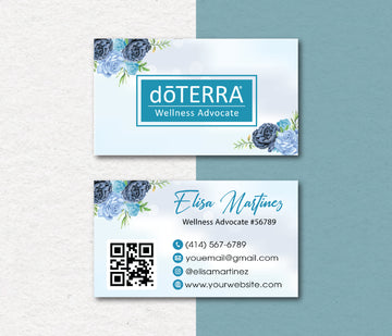 Personalized doTERRA Business Card, Custom QR Essential Oils Cards, Digital File DT127