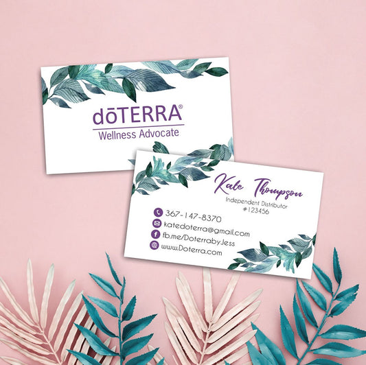 Personalized doTERRA Business Card, Essential Oils Cards, doTERRA Digital File DT25