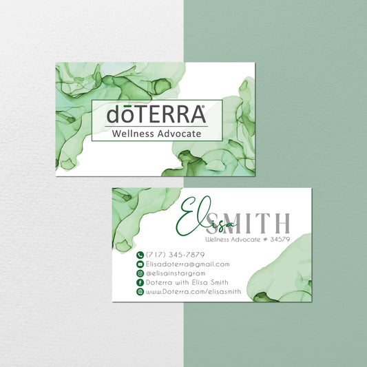 Personalized doTERRA Business Card, Essential Oils Cards, doTERRA Digital File DT30