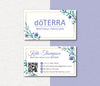 Personalized doTERRA Business Card, Essential Oils Cards, Custom QR Code, Digital File DT31
