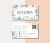 Personalized doTERRA Business Card, Essential Oils Cards, Custom QR Code, Digital File DT32