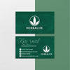 Dark Green Style Herbalife Business Card, Personalized Herbalife Business Cards HE03