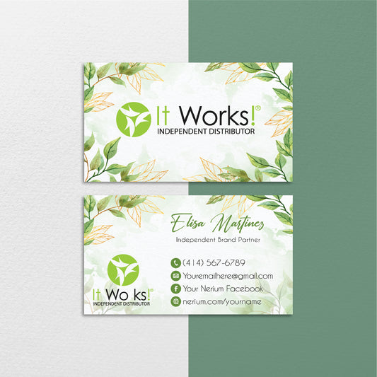 Natural It Works Business Card, Personalized It Works Business Cards IW20