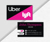 Uber Custom Business Card, Uber And Lyft Driver Card, Personalized Lyft Business Cards LY09