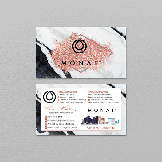 Marble Monat Business Card, Personalized Monat Business Cards MN191