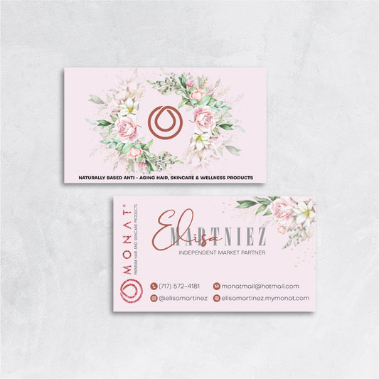 Watercoler Monat Business Card, Personalized Monat Business Cards MN195