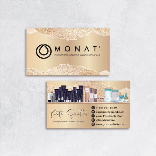 Glitter Luxury  Monat Business Card, Personalized Monat Business Cards MN196