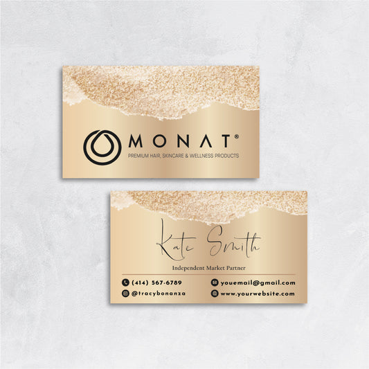 Glitter Luxury  Monat Business Card, Personalized Monat Business Cards MN197
