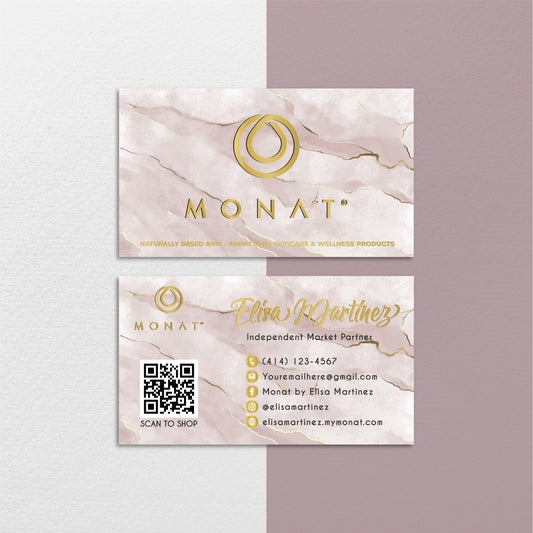 Marble Monat Business Card, Personalized Monat Business Cards MN204