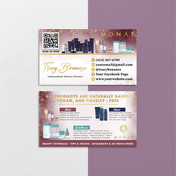 Watercolor Monat Business Card, Personalized Monat Business Cards MN205