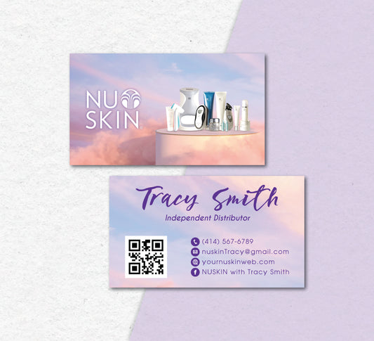 Personalized Nu Skin Business Cards, Printable NuSkin Business Cards, 3.5"x2" Size Customize NK30