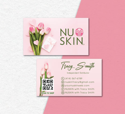 Personalized Nu Skin Business Cards, Printable NuSkin Business Cards, 3.5"x2" Size Customize NK31