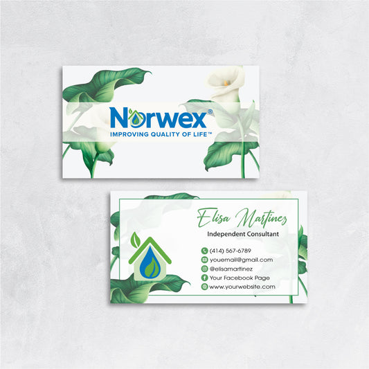 Watercoler Norwex Business Card, Personalized Norwex Business Cards NR34