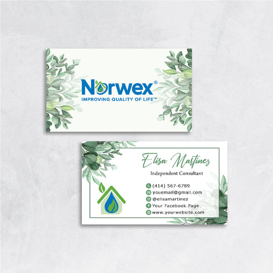 Watercoler Norwex Business Card , Personalized Norwex Business Cards NR36