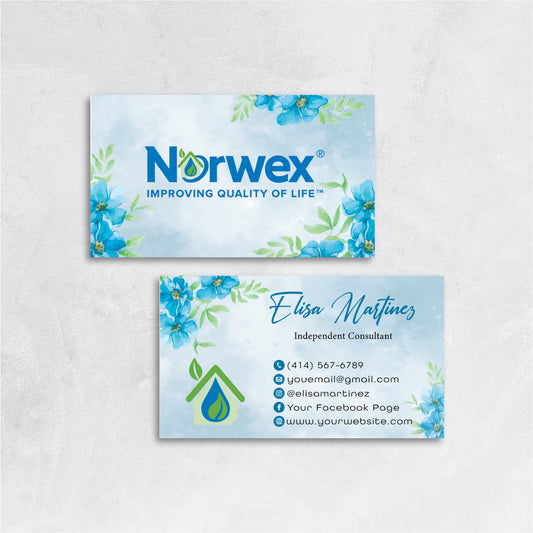 Watercoler Norwex Business Card , Personalized Norwex Business Cards NR39
