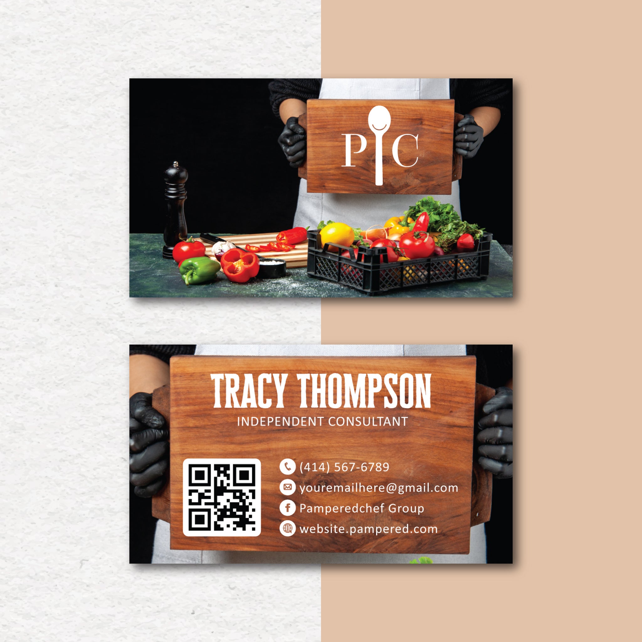 Pampered Chef Business Card, Personalized Pampered Chef Business Cards PPC39