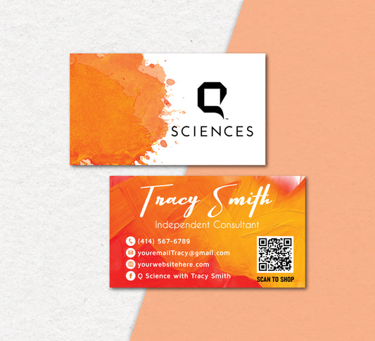 Personalized Q Sciences Business Card, Q Sciences Custom QR Code Cards QS05