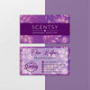 Purple Leaves Scentsy Business Card, Personalized Scentsy Business Cards SS22