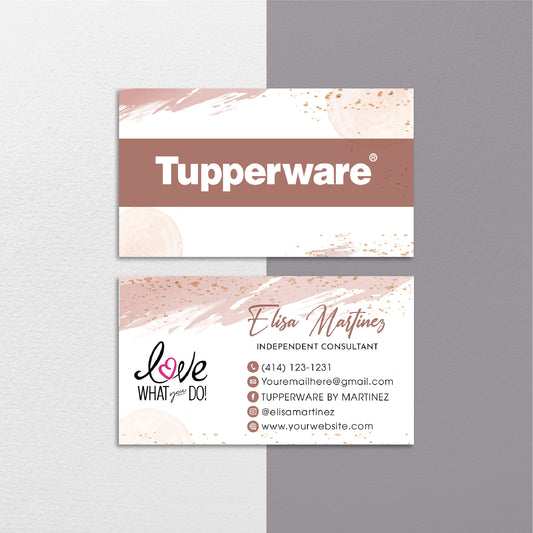 Printable Tupperware Business Card QR Code, Tupperware Business Card  TW13