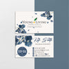 Blue Flower Young Living Business Card, Personalized Young Living Business Cards YL63