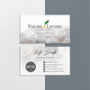 Smoke Gray Young Living Business Card, Personalized Young Living Business Cards YL64