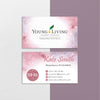 Pink Watercolor Young Living Business Card, Personalized Young Living Business Cards YL65