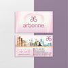 Pink Heart Arbonne Business Card, Personalized Arbonne Business Cards AB152