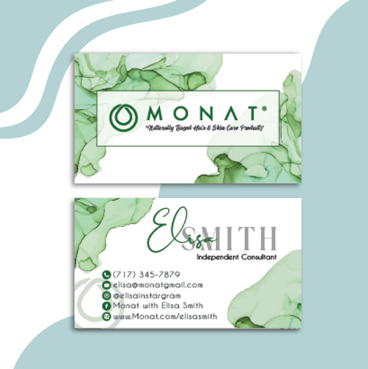Watercolor Monat Business Card, Personalized Monat Business Cards MN157