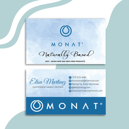 Watercolor Monat Business Card, Personalized Monat Business Cards MN155