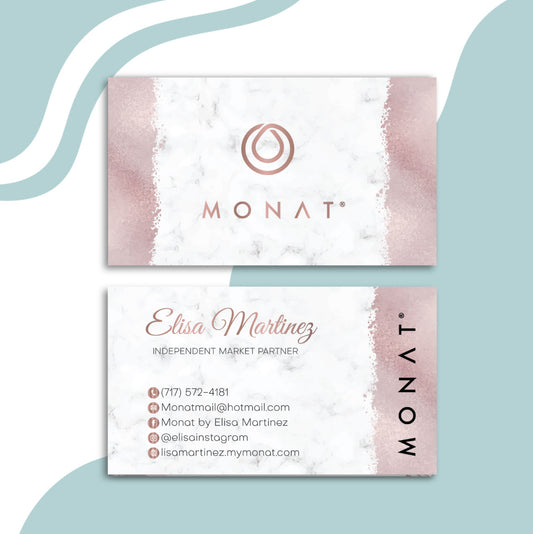 Watercolor Monat Business Card, Personalized Monat Business Cards MN154