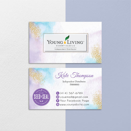 Luxury Colorfull Young Living Business Card, Personalized Young Living Business Cards YL55