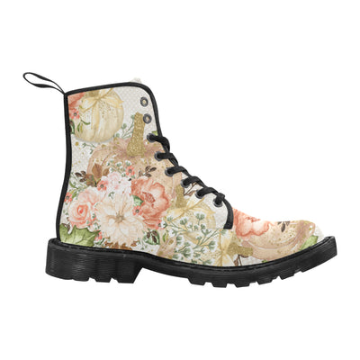 Sweet Flower Boots, Pumpkin Martin Boots for Women