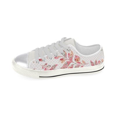 Autumn Leaves Shoes, Pink Leaves Women's Classic Canvas Shoes