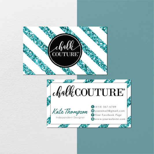 Luxury Chalk Couture Business Card, Personalized Chalk Couture Business Cards CC05