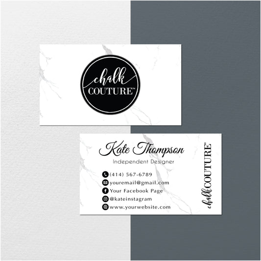 Luxury Chalk Couture Business Card, Personalized Chalk Couture Business Cards CC10