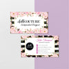 Pink Glitter Chalk Couture Business Card, Personalized Chalk Couture Business Cards CC14