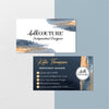 Blue Luxury Chalk Couture Business Card, Personalized Chalk Couture Business Cards CC15
