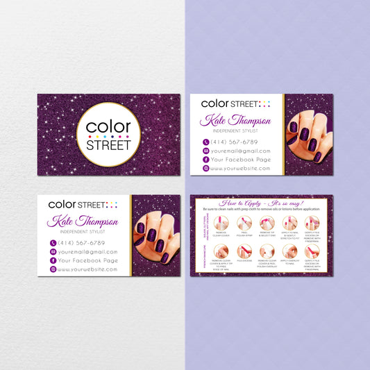 Color Street Business Card, Personalized Card, Color Street Application Cards CL183