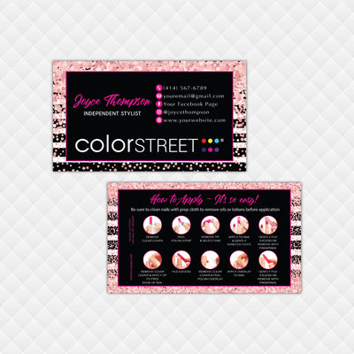 Color Street Business Cards, Color Street Application Cards CL198