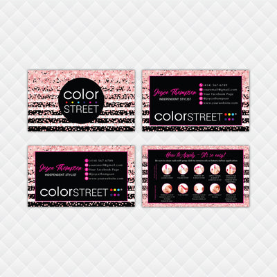Color Street Business Cards, Color Street Application Cards CL198