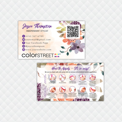 Color Street Marketing Package, Personalized Color Street Nail Cards CL199