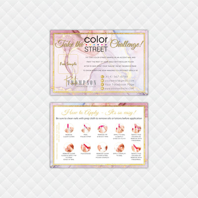 Color Street Marketing Package, Personalized Color Street Nail Stylist Cards CL201