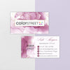Watercolor Color Street Business Cards, Color Street Application Cards CL203