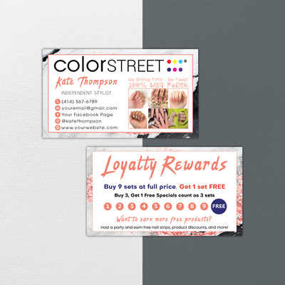 Color Street Marketing Set, Personalized Color Street Nail Stylist Cards CL204