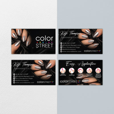 Modern Color Street Business Card, Color Street Application Cards CL209