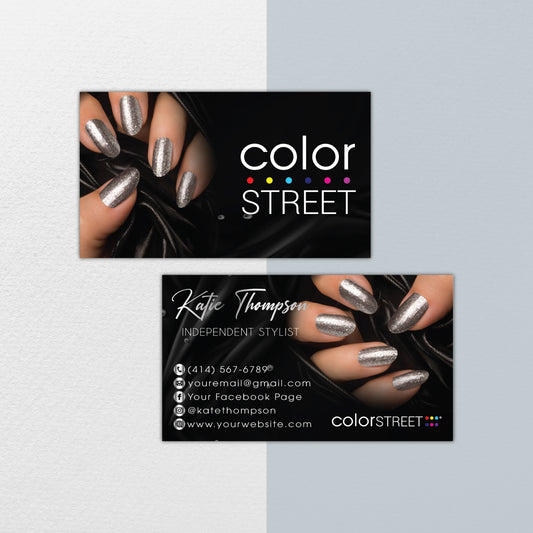 Modern Color Street Business Card, Color Street Application Cards CL209