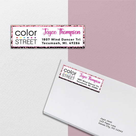 Color Street Address Label, Personalized Color Street Catalog Sticker CL213