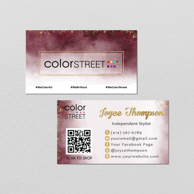 Color Street Business Cards QR Code, Color Street Application Card CL223