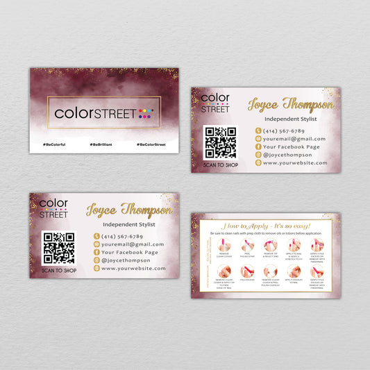 Color Street Business Cards QR Code, Color Street Application Card CL223